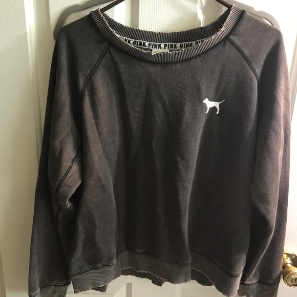 Pink Victoria secret sweatshirt/distressed - Picture 1 of 6